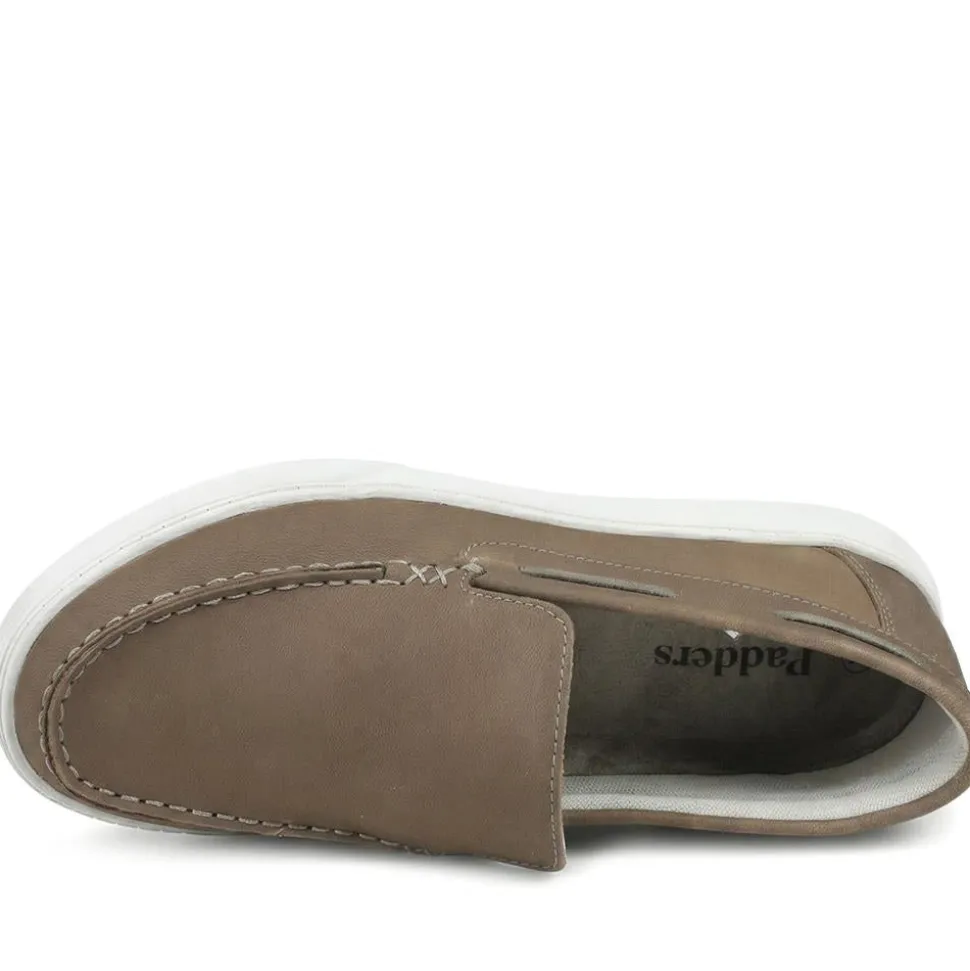 Padders Wide Fit Leather Slip On Shoes - Brown