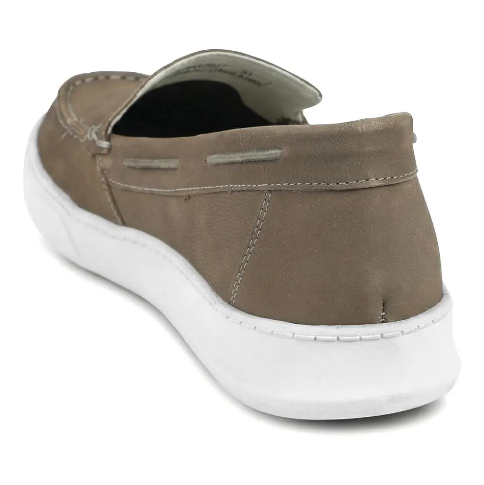 Padders Wide Fit Leather Slip On Shoes - Brown