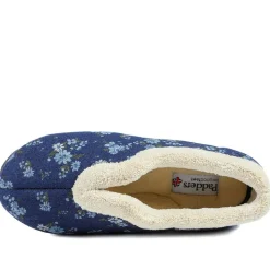 Padders Wide Fit Memory Foam Slippers - Navy