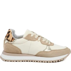 Padma Leather Trainers - Camel