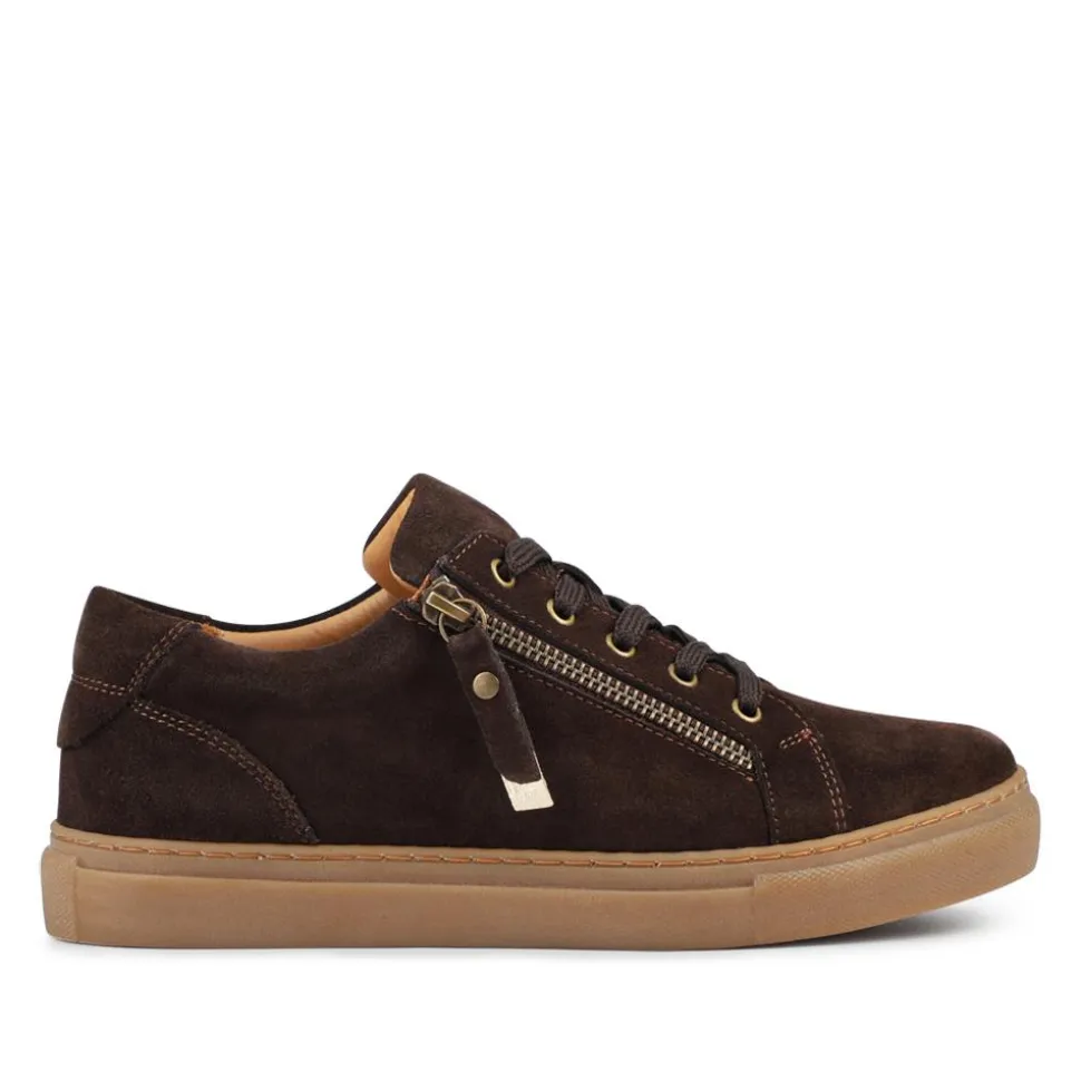 Padova2 Leather Lace-Up Trainers - Choco Suede