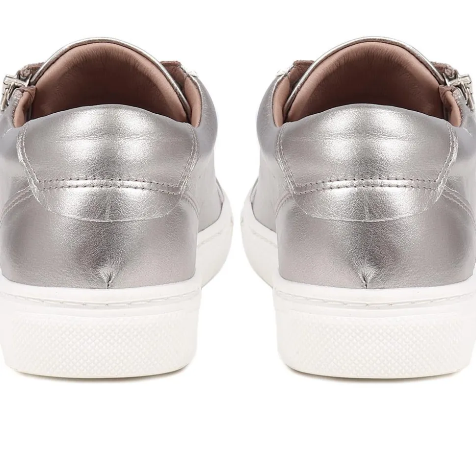 Padova2 Leather Lace-Up Trainers - Pewter