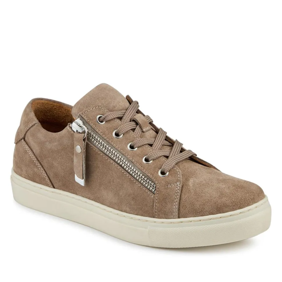 Padova2 Leather Lace-Up Trainers - Taupe Suede