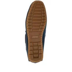 Parks Casual Leather Moccasins - Navy