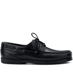 Parsons Leather Boat Shoes - Black