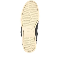 Parsons Leather Boat Shoes - Navy - White