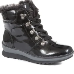 Patent Hiker Boots - Black Patent