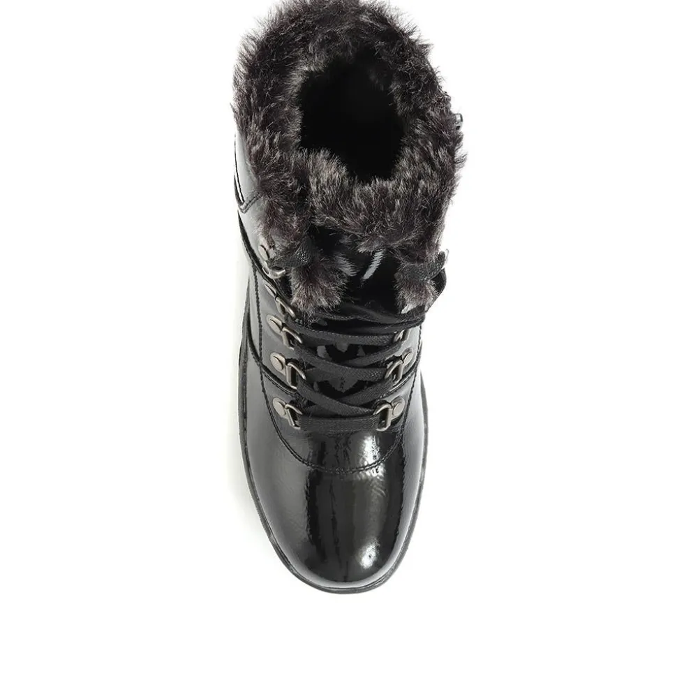 Patent Hiker Boots - Black Patent