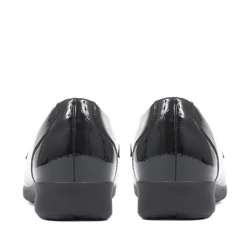 Patent Ladies Loafers - Black Patent