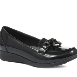 Patent Ladies Loafers - Black Patent