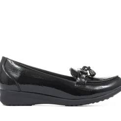 Patent Ladies Loafers - Black Patent