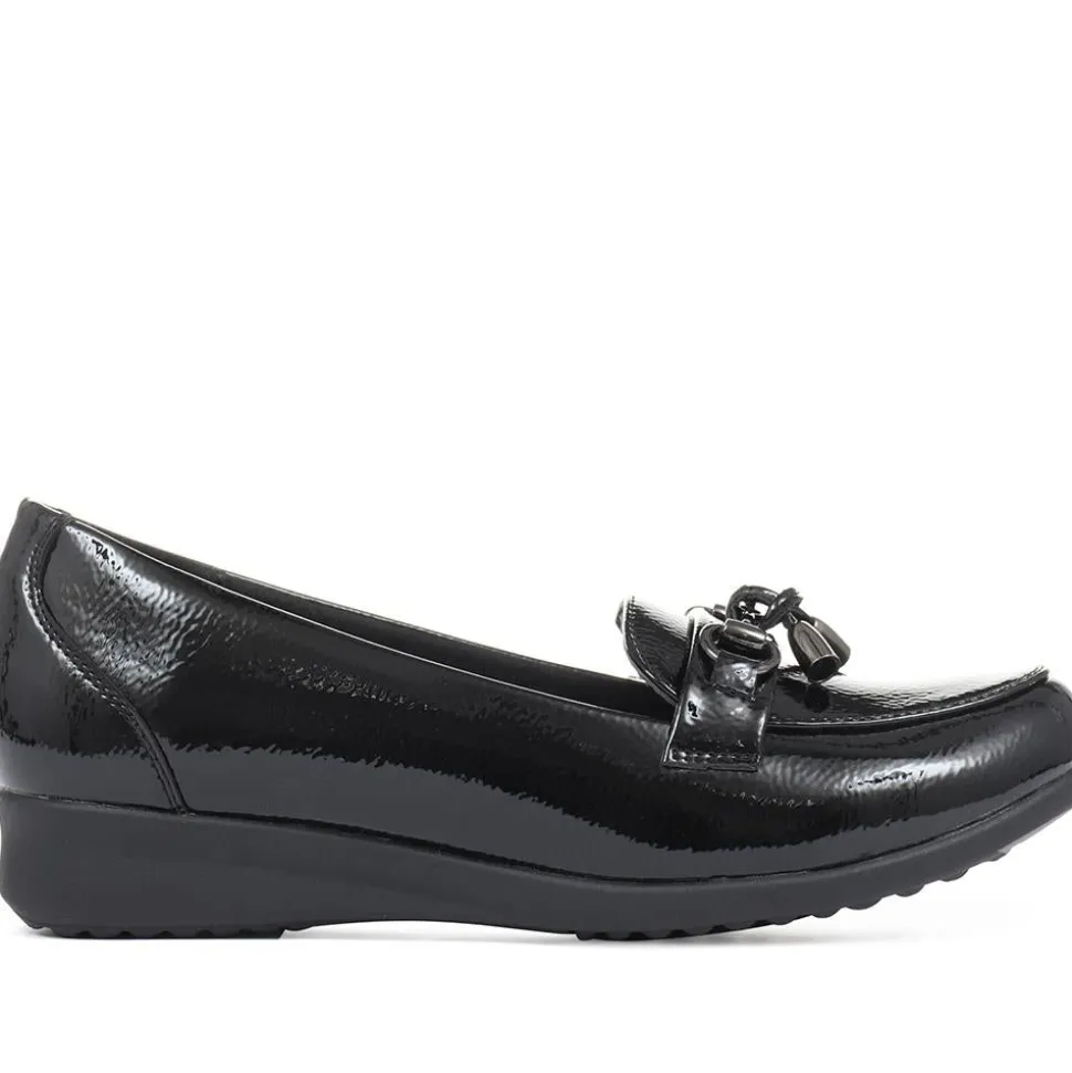 Patent Ladies Loafers - Black Patent