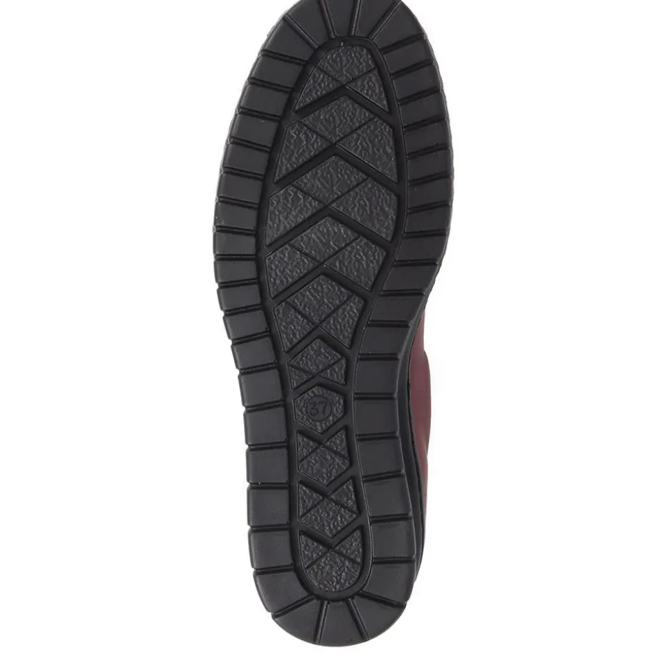 Patent Toe Slip-On Shoes - Burgundy