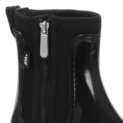 Patent Wellie Ankle Boot - Black