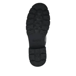 Patent Zip & Lace Up Ankle Boots - Black