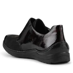Patterned Touch-Fasten Shoes - Burgundy