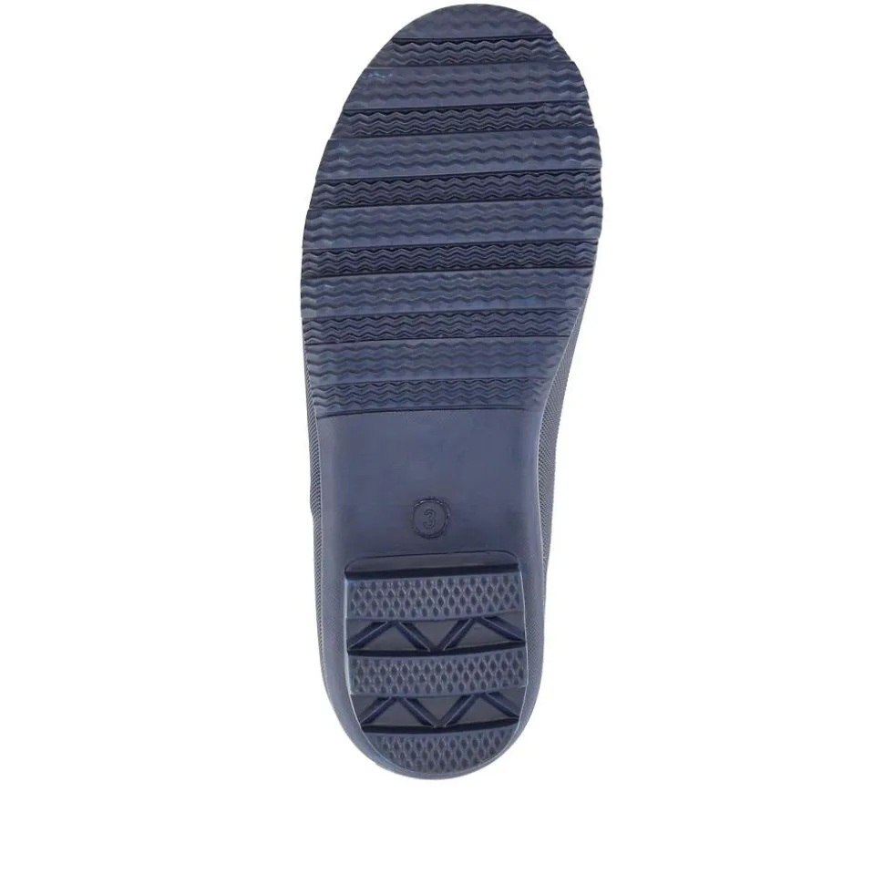 Paw Print Chelsea Wellington Boots - Navy
