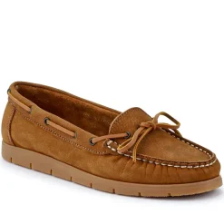 Penella Hand-Stitched Leather Moccasins - Tan