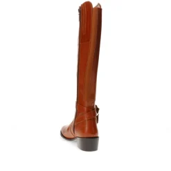 Phoebe Small Calf Fit Leather Knee Boots - Tan