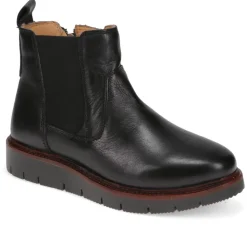 Platform-Heeled Ankle Boots - Black