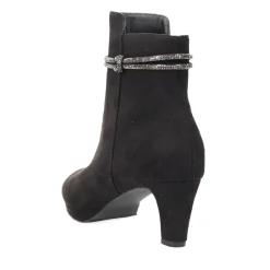 Platform-Heeled Ankle Boots - Black
