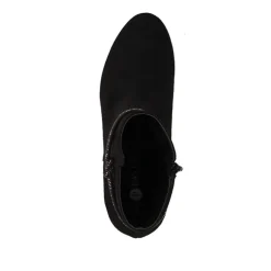 Platform-Heeled Ankle Boots - Black