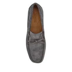 Plymouth Leather Moccasins - Grey Suede