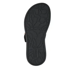 Premium Leather Dual-Fastening Sandals - Black Multi