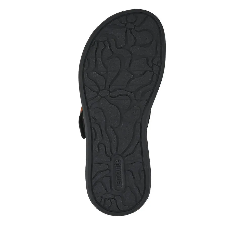 Premium Leather Dual-Fastening Sandals - Black Multi