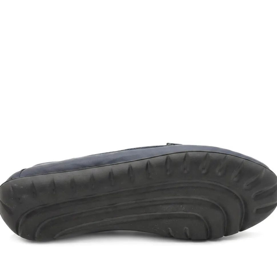 Premium Leather Moccasins - Navy
