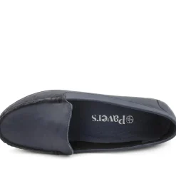 Premium Leather Moccasins - Navy
