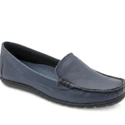 Premium Leather Moccasins - Navy
