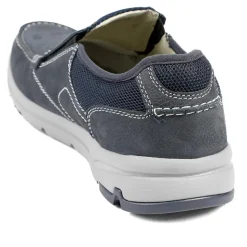 Premium Leather Slip On Shoes - Navy