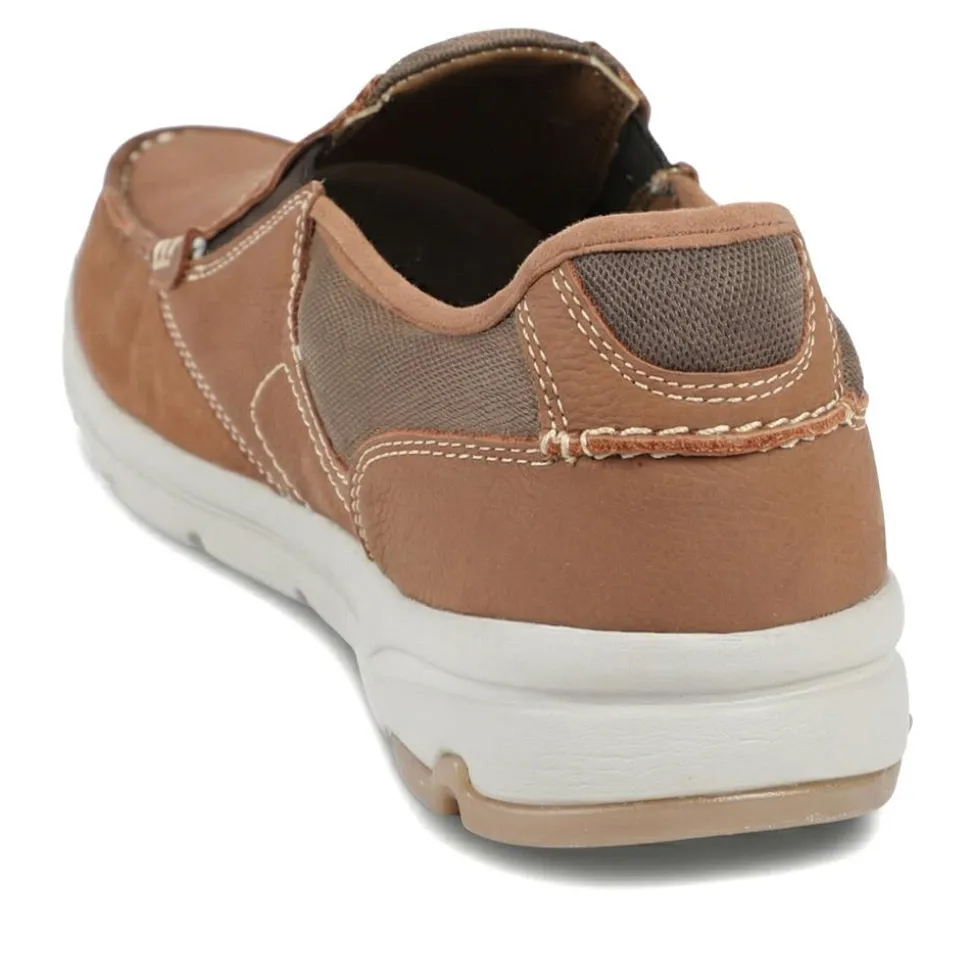 Premium Leather Slip On Shoes - Tan