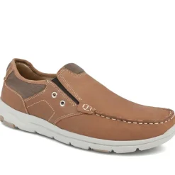 Premium Leather Slip On Shoes - Tan