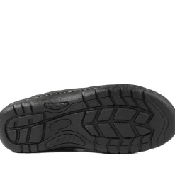 Premium Leather Touch Fastening Sandals - Brown
