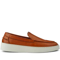 Quade Smart Leather Slip-On Shoes - Tan