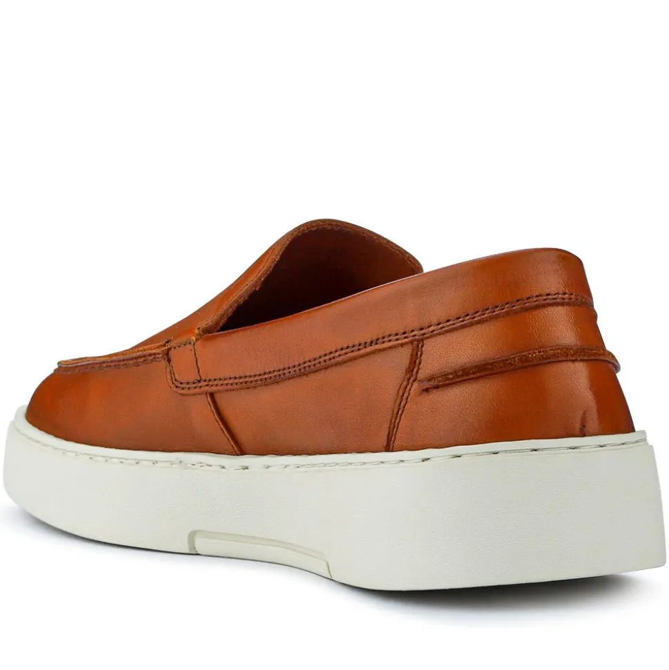 Quade Smart Leather Slip-On Shoes - Tan