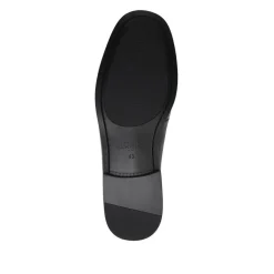 Quadir Slip On Leather Penny Loafers - Black