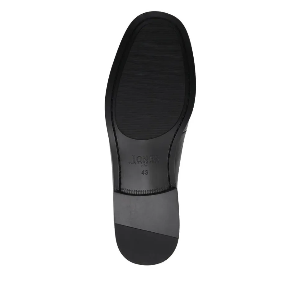 Quadir Slip On Leather Penny Loafers - Black