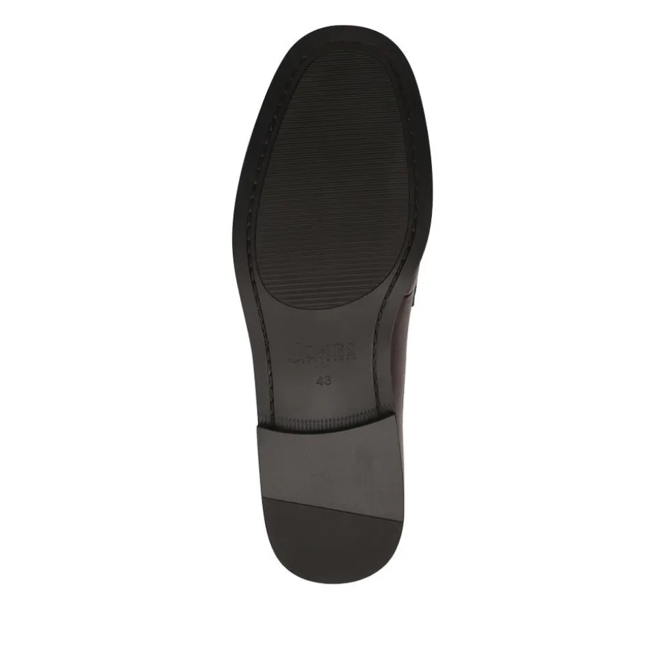 Quadir Slip On Leather Penny Loafers - Dark Brown