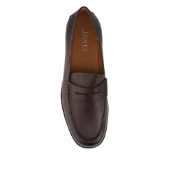 Quadir Slip On Leather Penny Loafers - Dark Brown