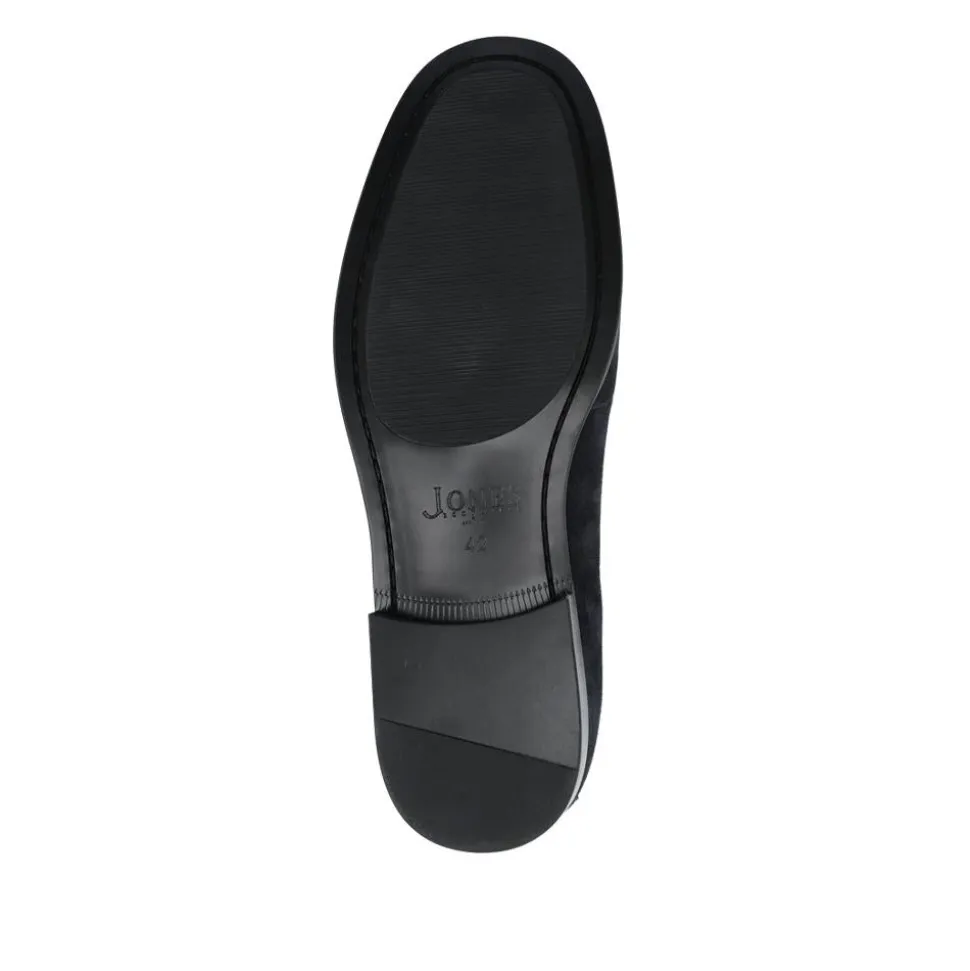 Quadir Slip On Leather Penny Loafers - Navy Suede