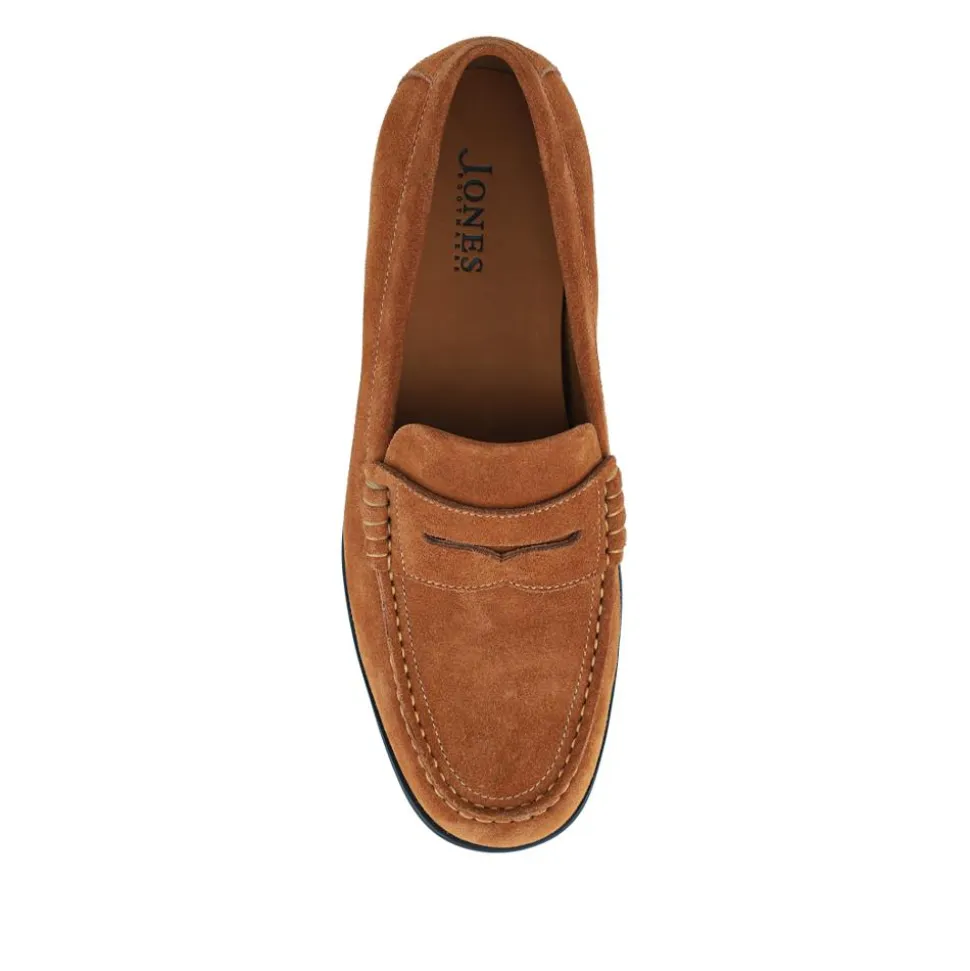 Quadir Slip On Leather Penny Loafers - Tan Suede