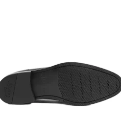 Queensborough Leather Penny Loafers - Black Leather
