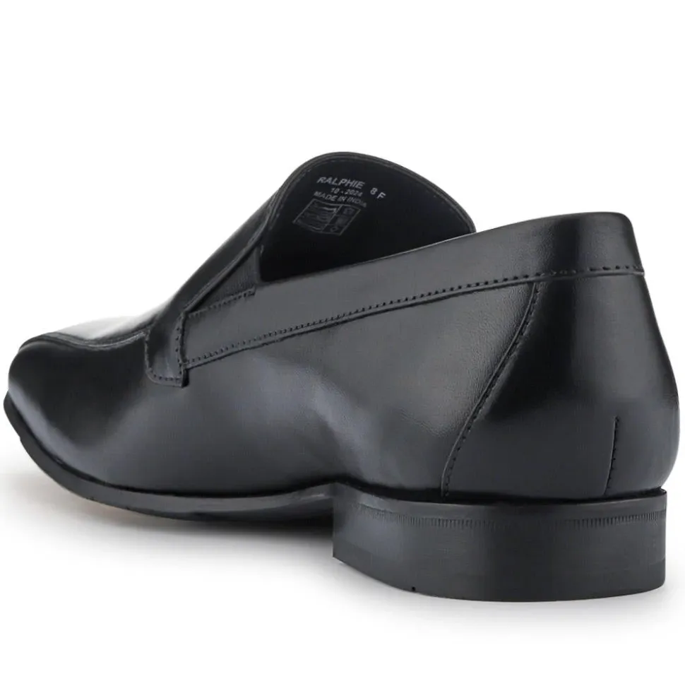 Ralphie Smart Leather Slip-On Shoes - Black