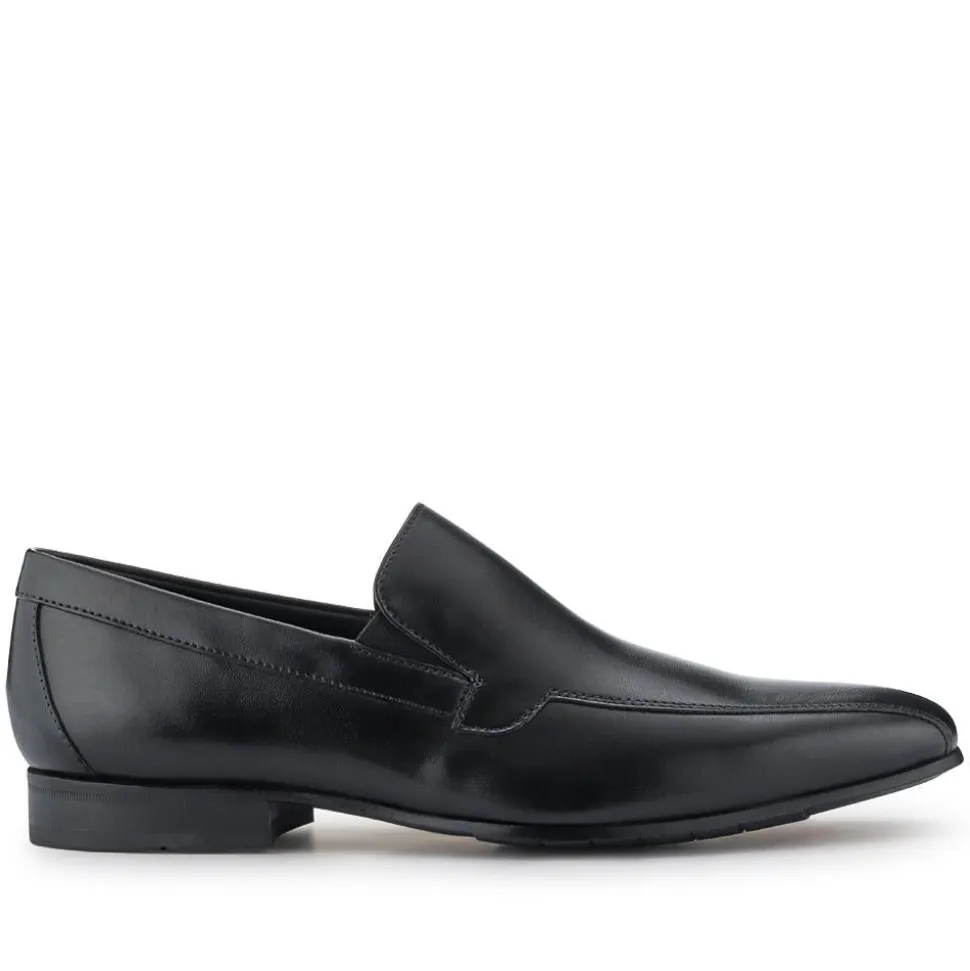 Ralphie Smart Leather Slip-On Shoes - Black