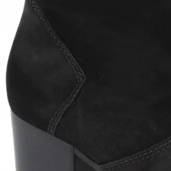 Ramona Suede Slouch Calf Boot - Black