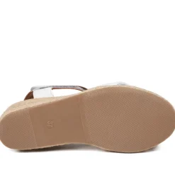 Randine Adjustable Fasten Leather Espadrilles - Off White