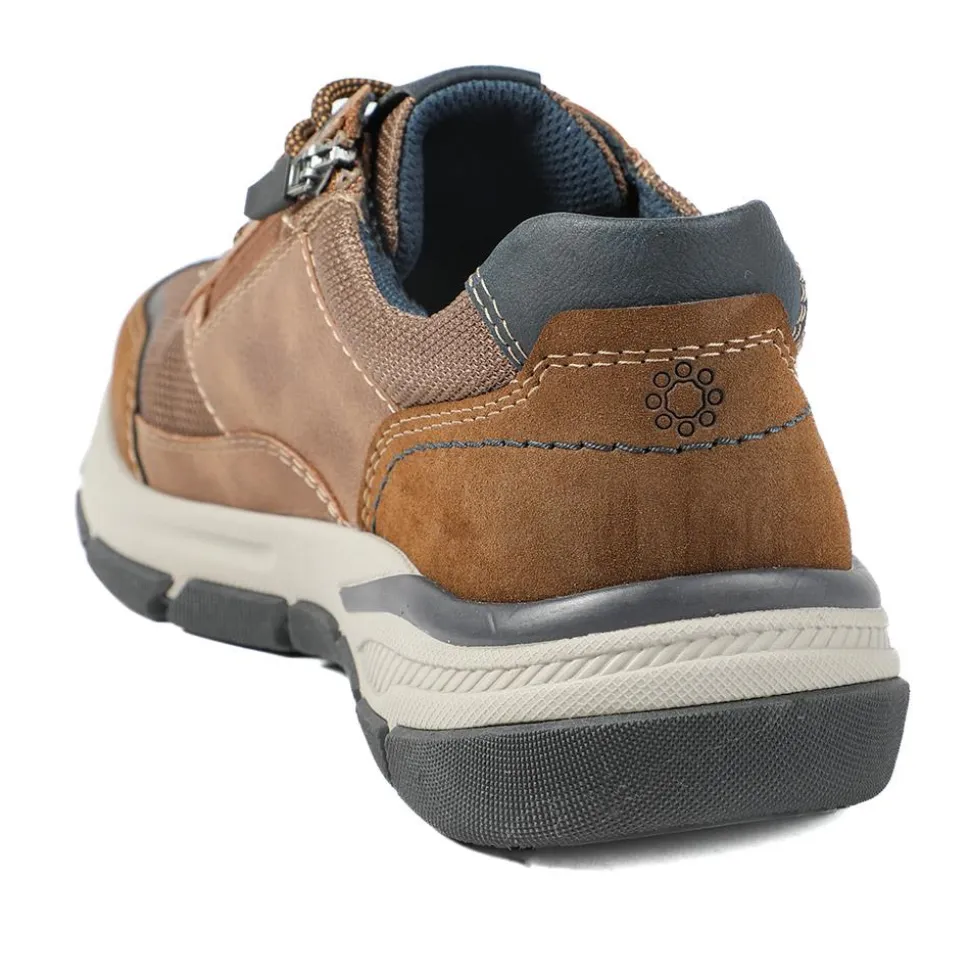 Relife Extra Wide Lace Up Rugged Trainers - Brown